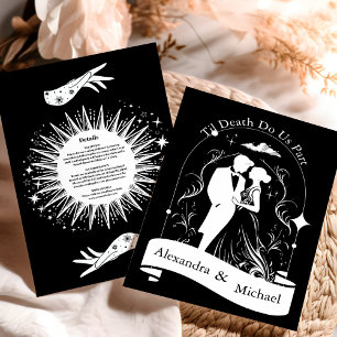 Schwarz Weiß Die Liebenden Tarot Karte Hochzeit