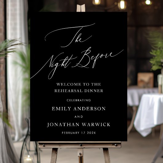 Schwarz & Weiß - DIE NACHT VOR DEM Probe Dinner Poster