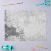 Schwarz-Weiß-Digitale Karte, Design 1 Seidenpapier (Basteln)