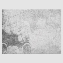 Schwarz-Weiß-Digitale Karte, Design 1 Seidenpapier