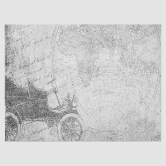 Schwarz-Weiß-Digitale Karte, Design 1 Seidenpapier (Vorderseite)