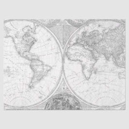 Schwarz-Weiß-Digitale Karte, Design 2 Seidenpapier