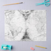 Schwarz-Weiß-Digitale Karte, Design 4 Seidenpapier (Basteln)