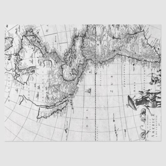 Schwarz-Weiß-Digitale Karte, Design 7 Seidenpapier (Vorderseite)