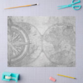 Schwarz-Weiß-Digitale Karte - Design 9 Seidenpapier (Basteln)