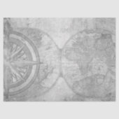 Schwarz-Weiß-Digitale Karte - Design 9 Seidenpapier (Vorderseite)