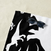 Schwarz-Weiß-Dinosaurier-Muster Strandtuch (Beispiel)