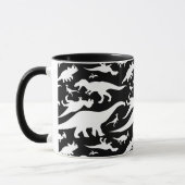 Schwarz-Weiß-Dinosaurier-Muster Tasse (Links)