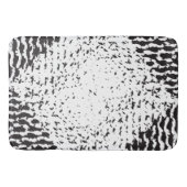 Schwarz-Weiß-Distress grainy Badematte (Vorderseite)