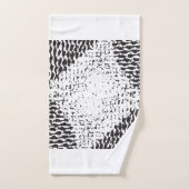 Schwarz-Weiß-Distress grainy Badhandtuch Set (Handtuch)