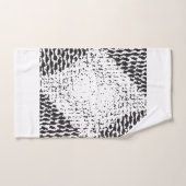 Schwarz-Weiß-Distress grainy Badhandtuch Set (Handtuch)