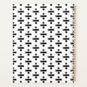 Schwarz-Weiß "Divide" Mathe Symbol Lino Schnitt Planer (Rückseite)
