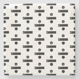 Schwarz-Weiß "Divide" Mathe Symbol Lino Schnitt Steinuntersetzer