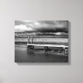 Schwarz-Weiß-Dock Storm Canvas drucken Leinwanddruck (Vorderseite)