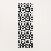 Schwarz-Weiß-Dog-Druck auf den Plätzen Yogamatte (Rückseite)