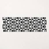 Schwarz-Weiß-Dog-Druck auf den Plätzen Yogamatte (Vorderseite (Horizontal))