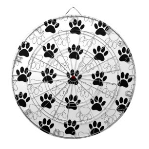 Schwarz-Weiß-Dog-Muster Dartscheibe