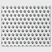 Schwarz-Weiß-Dog-Muster Geschenkpapier (Flach)