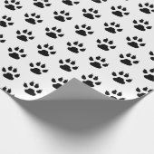 Schwarz-Weiß-Dog-Muster Geschenkpapier (Ecke)