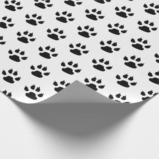 Schwarz-Weiß-Dog-Muster Geschenkpapier (Ecke)
