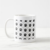 Schwarz-Weiß-Dog-Muster Kaffeetasse (Links)