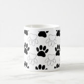 Schwarz-Weiß-Dog-Muster Kaffeetasse (Mittel)