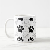 Schwarz-Weiß-Dog-Muster Kaffeetasse (Links)