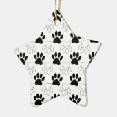 Schwarz-Weiß-Dog-Muster Keramik Ornament (Links)