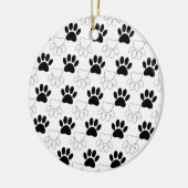 Schwarz-Weiß-Dog-Muster Keramikornament (Links)