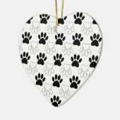 Schwarz-Weiß-Dog-Muster Keramikornament (Links)
