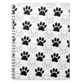 Schwarz-Weiß-Dog-Muster Notizblock (Vorderseite)