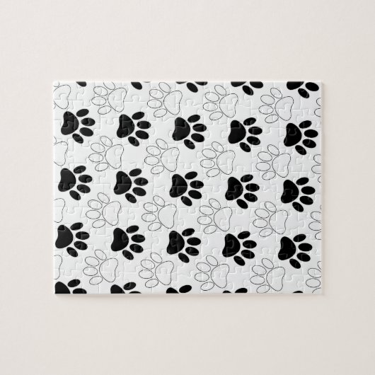 Schwarz-Weiß-Dog-Muster Puzzle (Horizontal)