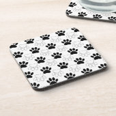 Schwarz-Weiß-Dog-Muster Untersetzer (Linke Seite)