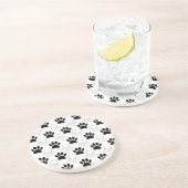 Schwarz-Weiß-Dog-Muster Untersetzer (Seite)