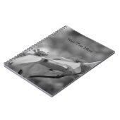 Schwarz-Weiß-Dogwood-Blume Blüten Notebook Notizblock (Linke Seite)