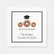 Schwarz-Weiß-Donuts und Grad-Party