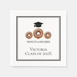 Schwarz-Weiß-Donuts und Grad-Party Serviette