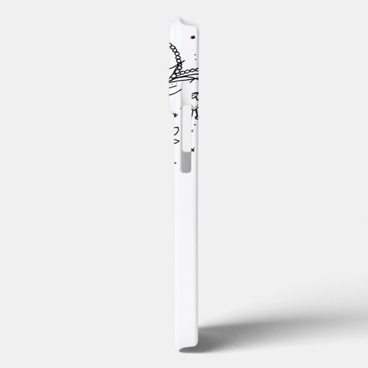 Schwarz-Weiß-Doodle-Blume Case-Mate iPhone Hülle (Rückseite / Links)