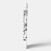 Schwarz-Weiß-Doodle-Blume Case-Mate iPhone Hülle (Rückseite / Rechts)