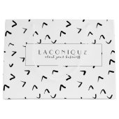 Schwarz/Weiß | Doodle | Modern Große Geschenktüte (Vorderseite)