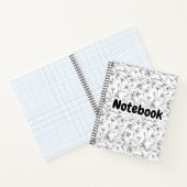 Schwarz-Weiß-Doodle-Notebook Notizblock (Innenseite)