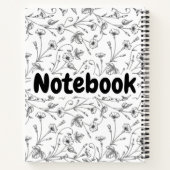 Schwarz-Weiß-Doodle-Notebook Notizblock (Rückseite)