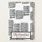 Schwarz-Weiß-Doodle Planer (Rückseite)