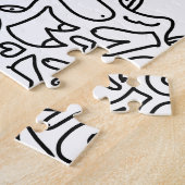 Schwarz-Weiß-Doodle Puzzle (Seite)