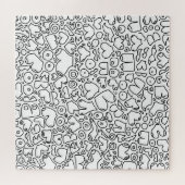 Schwarz-Weiß-Doodle Puzzle (Horizontal)