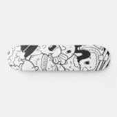 Schwarz-Weiß-Doodle Skateboard (Horizontal)
