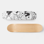 Schwarz-Weiß-Doodle Skateboard (Horizontal)