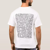 Schwarz-Weiß-Doodle T-Shirt (Rückseite)