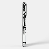 Schwarz-Weiß-Doodles Case-Mate iPhone Hülle (Rückseite / Rechts)