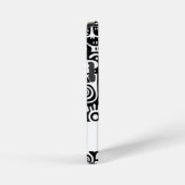 Schwarz-Weiß-Doodles iPhone Hülle (Rechte Seite)